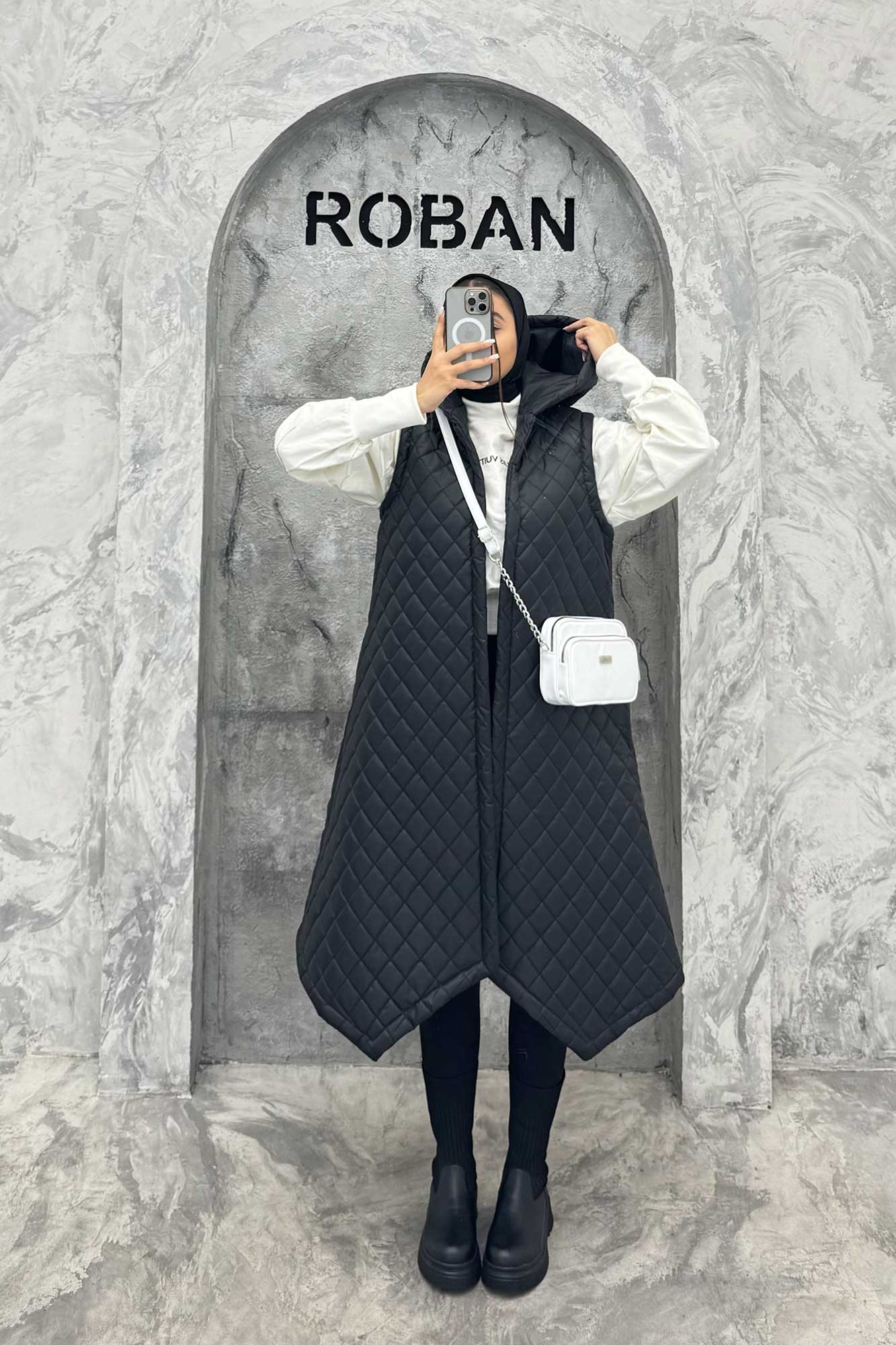 پافر امبردی هفت هشتی کلاه دار