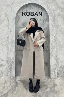 پالتو بلند فوتر کجراه یقه انگلیسی لیارز