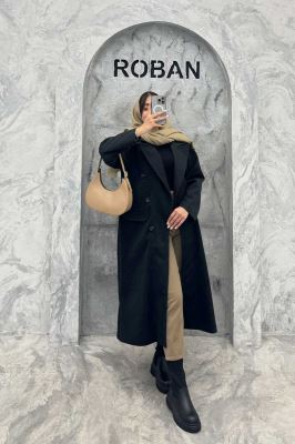 پالتو بلند فوتر کجراه یقه انگلیسی لیارز