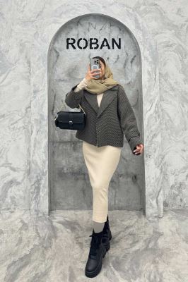 کت گابانا آستردار یقه انگلیسی رونیا