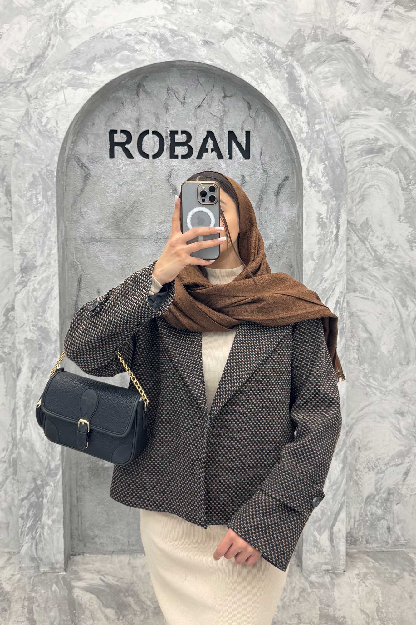 کت گابانا آستردار یقه انگلیسی رونیا