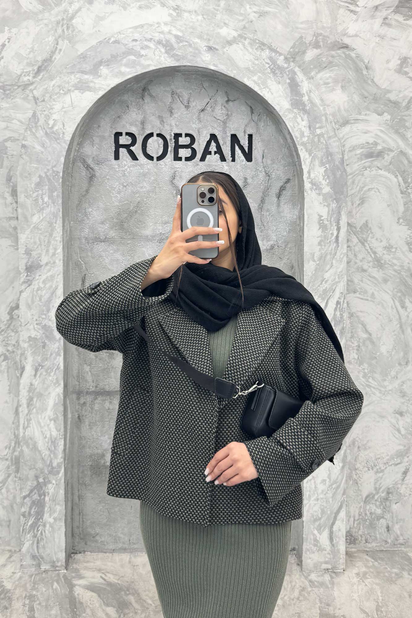 کت گابانا آستردار یقه انگلیسی رونیا