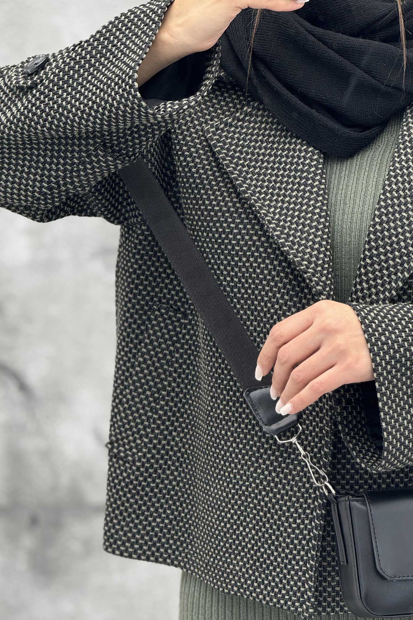 کت گابانا آستردار یقه انگلیسی رونیا