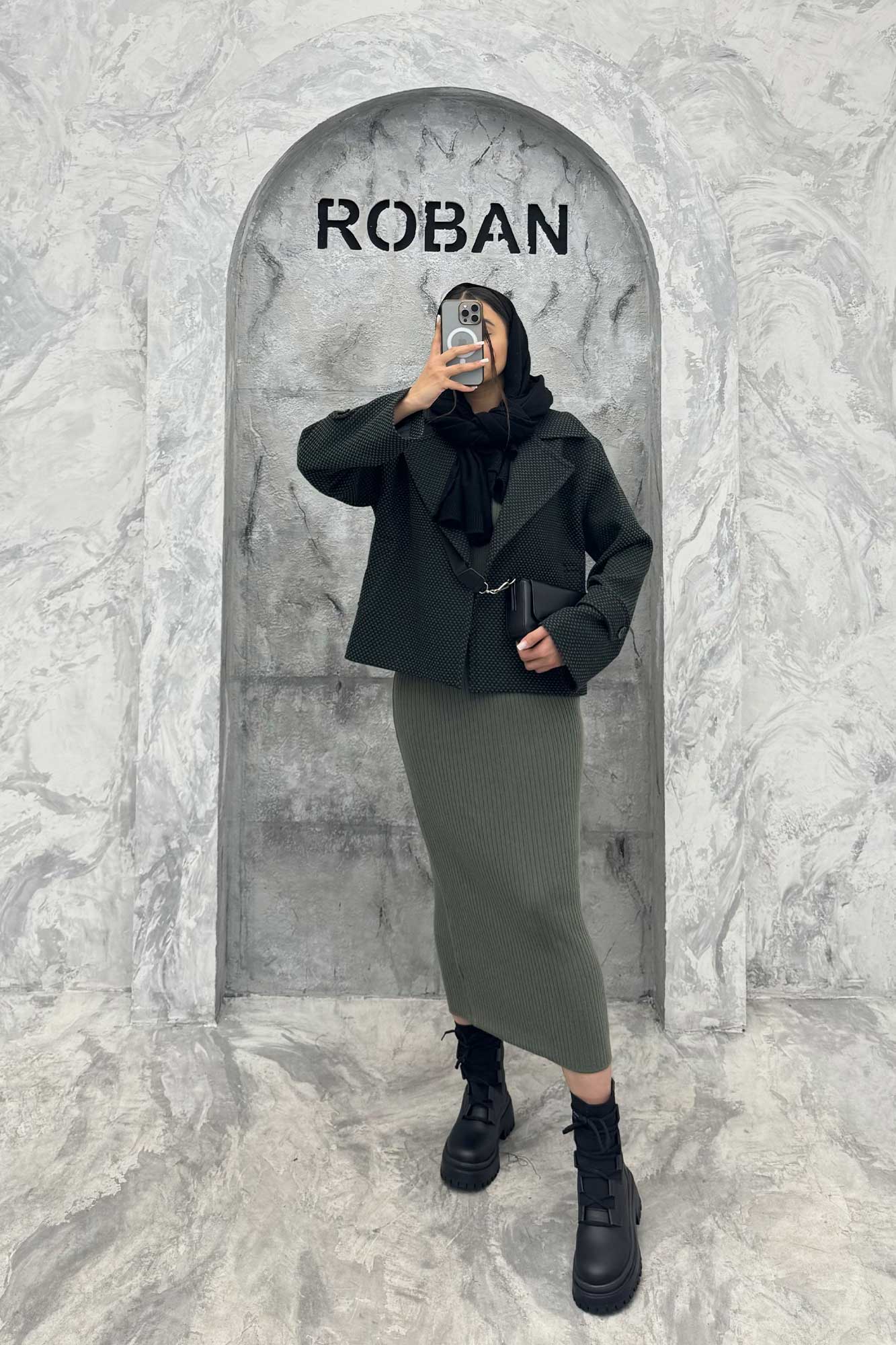 کت گابانا آستردار یقه انگلیسی رونیا