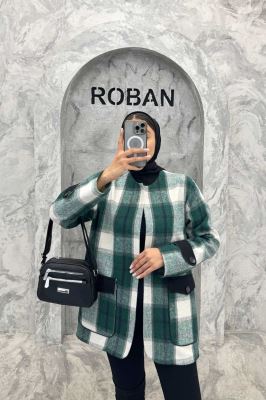 کت چهارخانه آستردار در جیب کتان پامپا