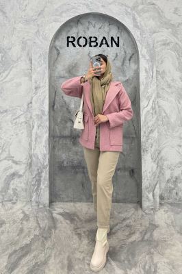 پالتو توییت پشمی  دو جیب پاکتی آنیدا