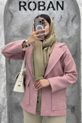 پالتو توییت پشمی  دو جیب پاکتی آنیدا