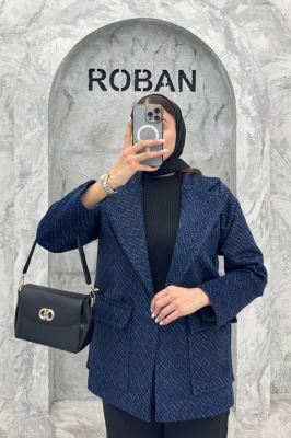 پالتو توییت پشمی  دو جیب پاکتی آنیدا