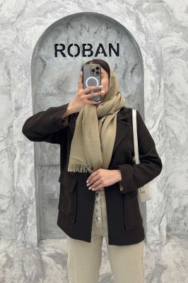 پالتو توییت پشمی  دو جیب پاکتی آنیدا