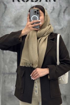 پالتو توییت پشمی  دو جیب پاکتی آنیدا