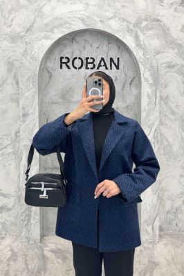 پالتو یقه انگلیسی توییت پشمی آستردار