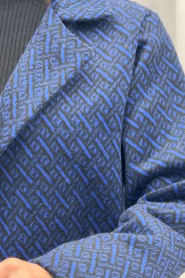 پالتو یقه انگلیسی توییت پشمی آستردار