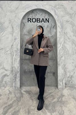 پالتو یقه انگلیسی توییت پشمی آستردار