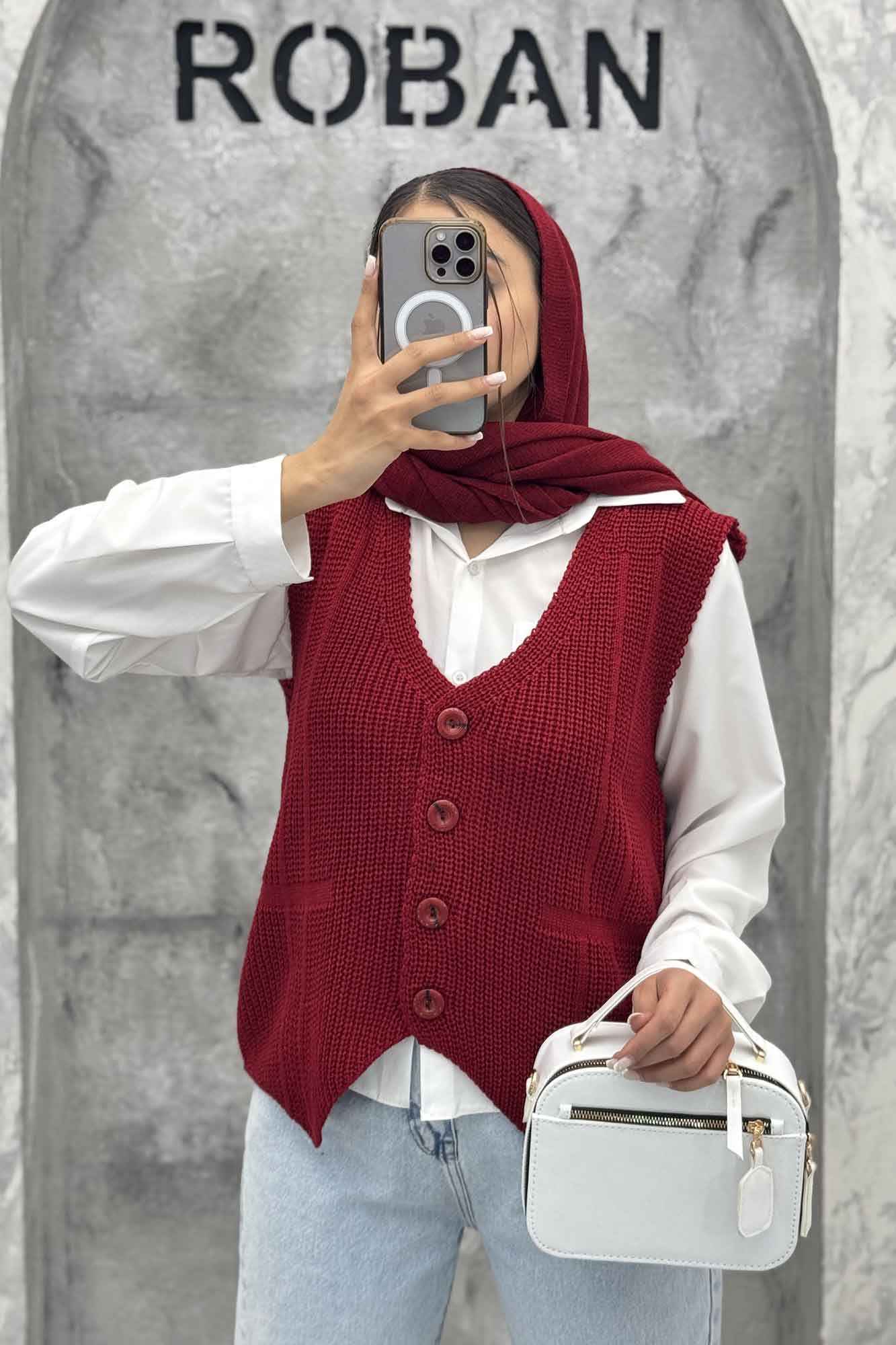 ژیله بافت جلو دکمه