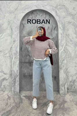 بلوز بافت کراپ یقه گرد S