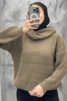 بلوز بافت یقه شل ساده بلند 