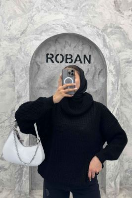 بلوز بافت یقه شل ساده بلند 