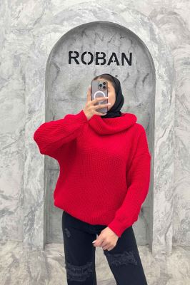 بلوز بافت یقه شل ساده بلند 