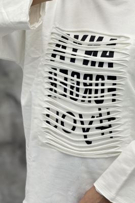 بلوز چاپدار جلو ریش