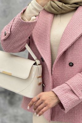 کت توییت پشمی یقه انگلیسی پهن آستردار NIL