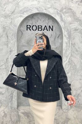 کت توییت پشمی یقه انگلیسی پهن آستردار NIL