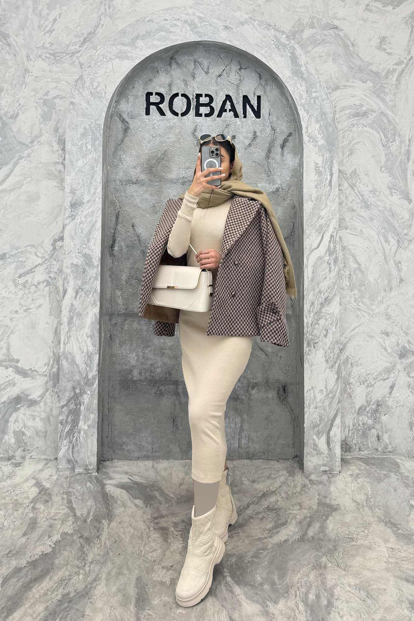 کت توییت پشمی یقه انگلیسی پهن آستردار NIL