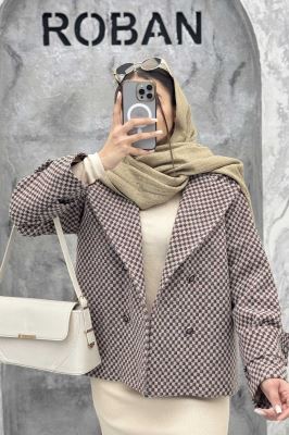 کت توییت پشمی یقه انگلیسی پهن آستردار NIL