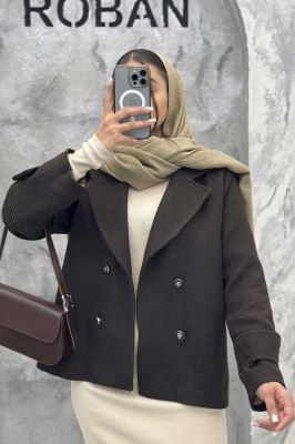 کت توییت پشمی یقه انگلیسی پهن آستردار NIL