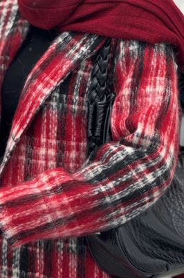 پالتو توییت پشمی  دو جیب پاکتی آنیدا