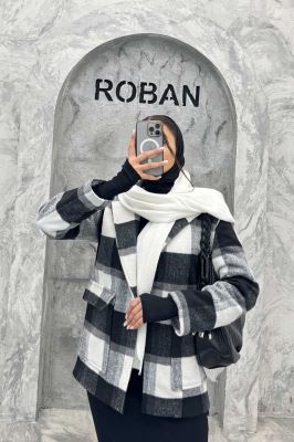 پالتو توییت پشمی  دو جیب پاکتی آنیدا