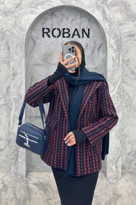 پالتو توییت پشمی  دو جیب پاکتی آنیدا