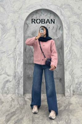 کت توییت پشمی یقه گرد NELA