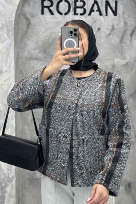 کت توییت پشمی یقه گرد NELA