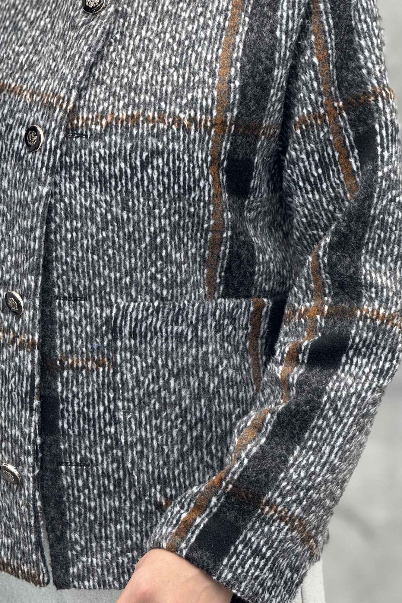 کت توییت پشمی یقه گرد NELA