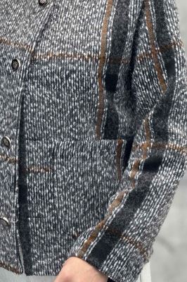 کت توییت پشمی یقه گرد NELA