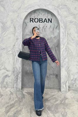 کت توییت پشمی یقه گرد NELA