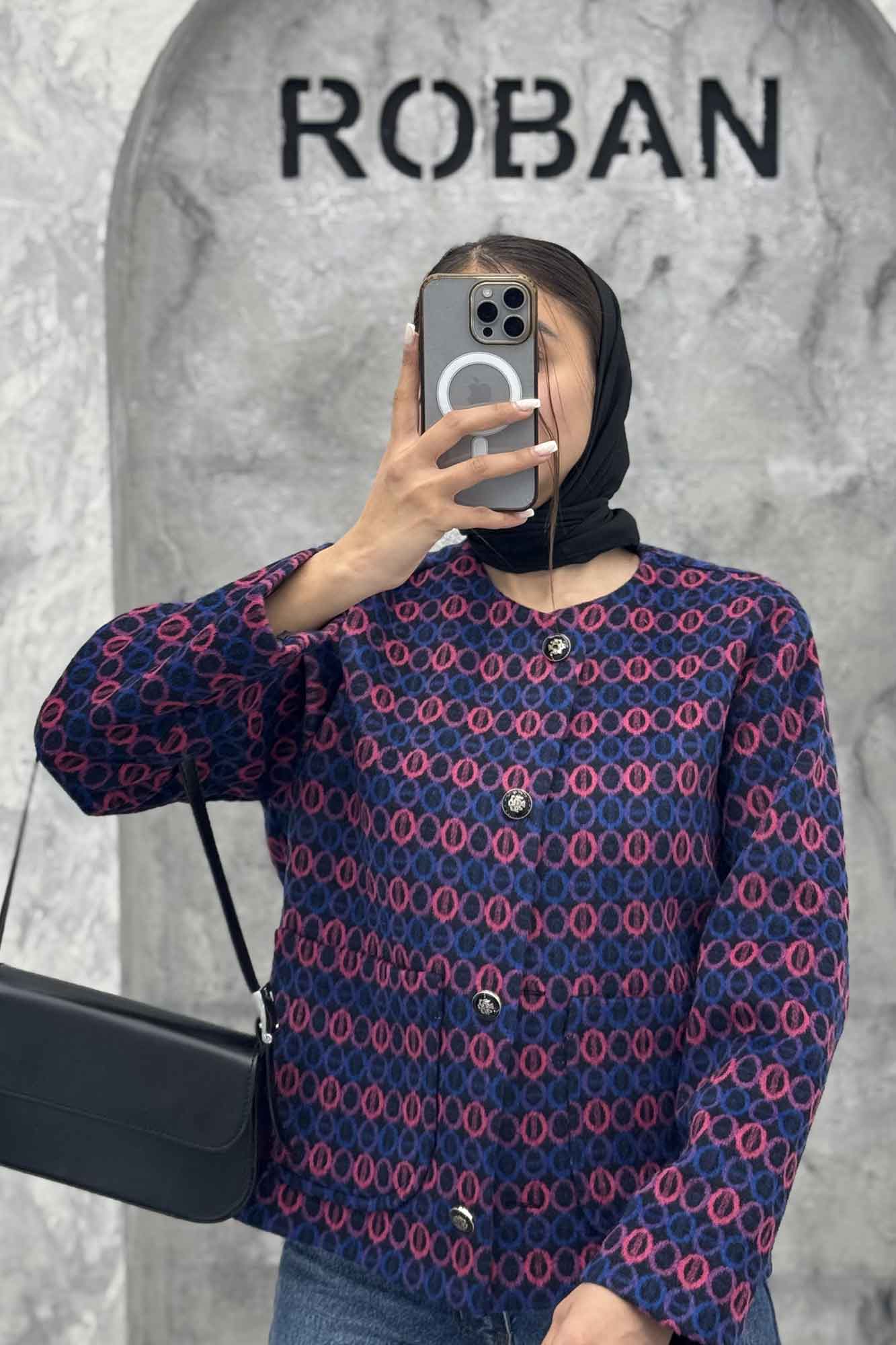 کت توییت پشمی یقه گرد NELA