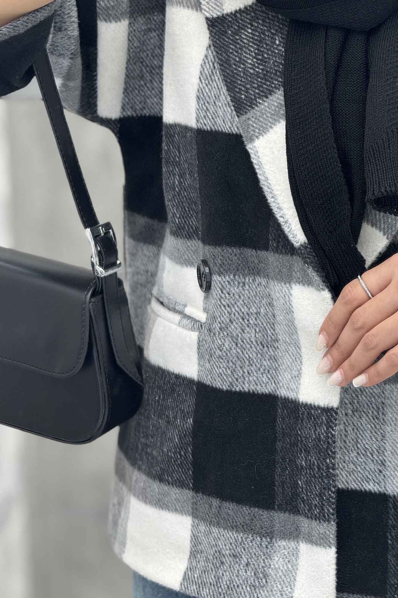 کت آستین سه رب توییت پشمی دو دکمه