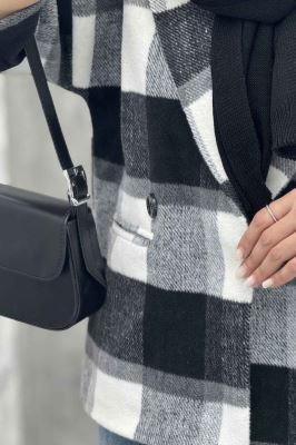 کت آستین سه رب توییت پشمی دو دکمه