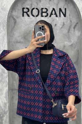 کت آستین سه رب توییت پشمی دو دکمه