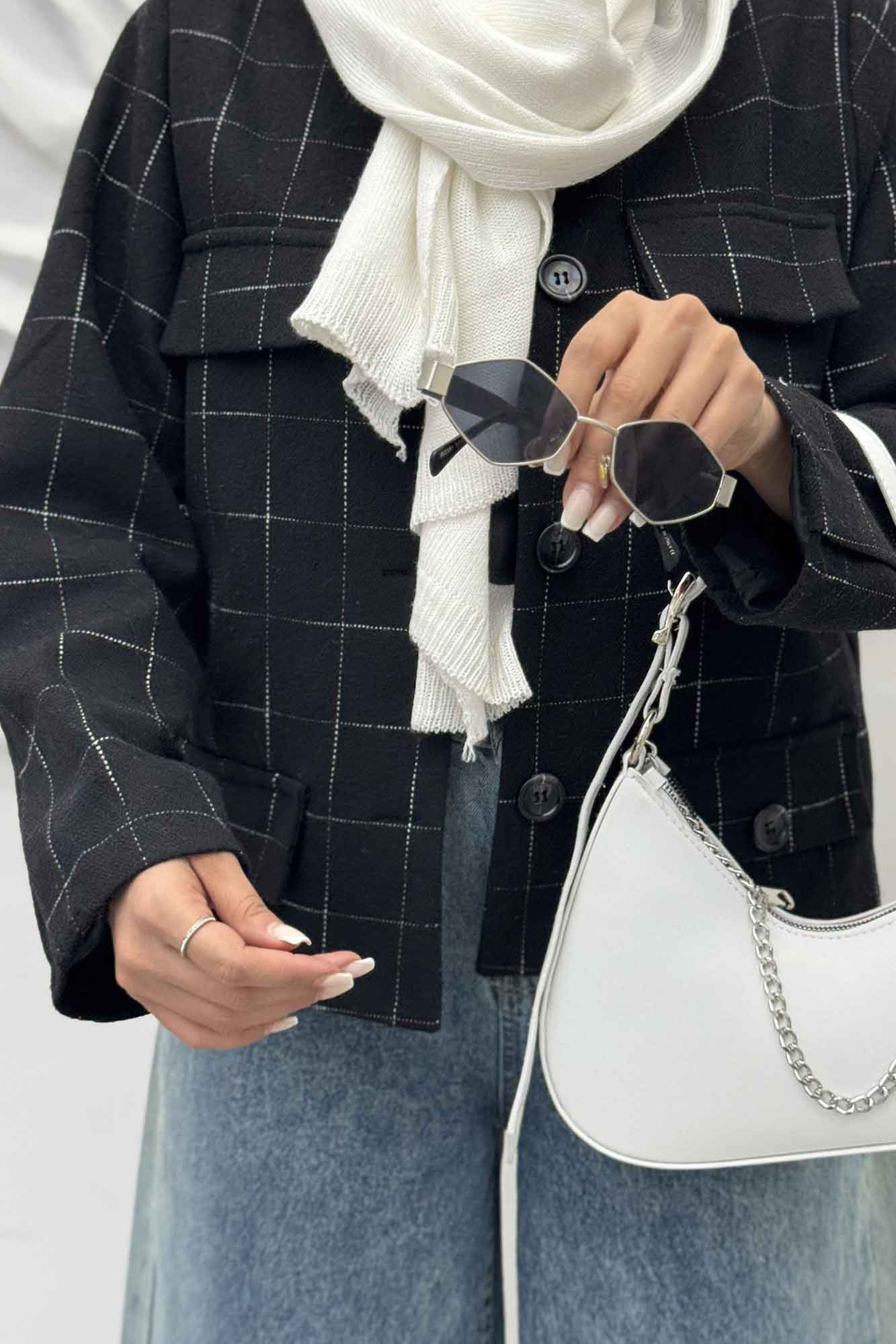 کت چهار جیب نما توییت پشمی آستردار