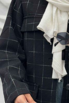 کت چهار جیب نما توییت پشمی آستردار