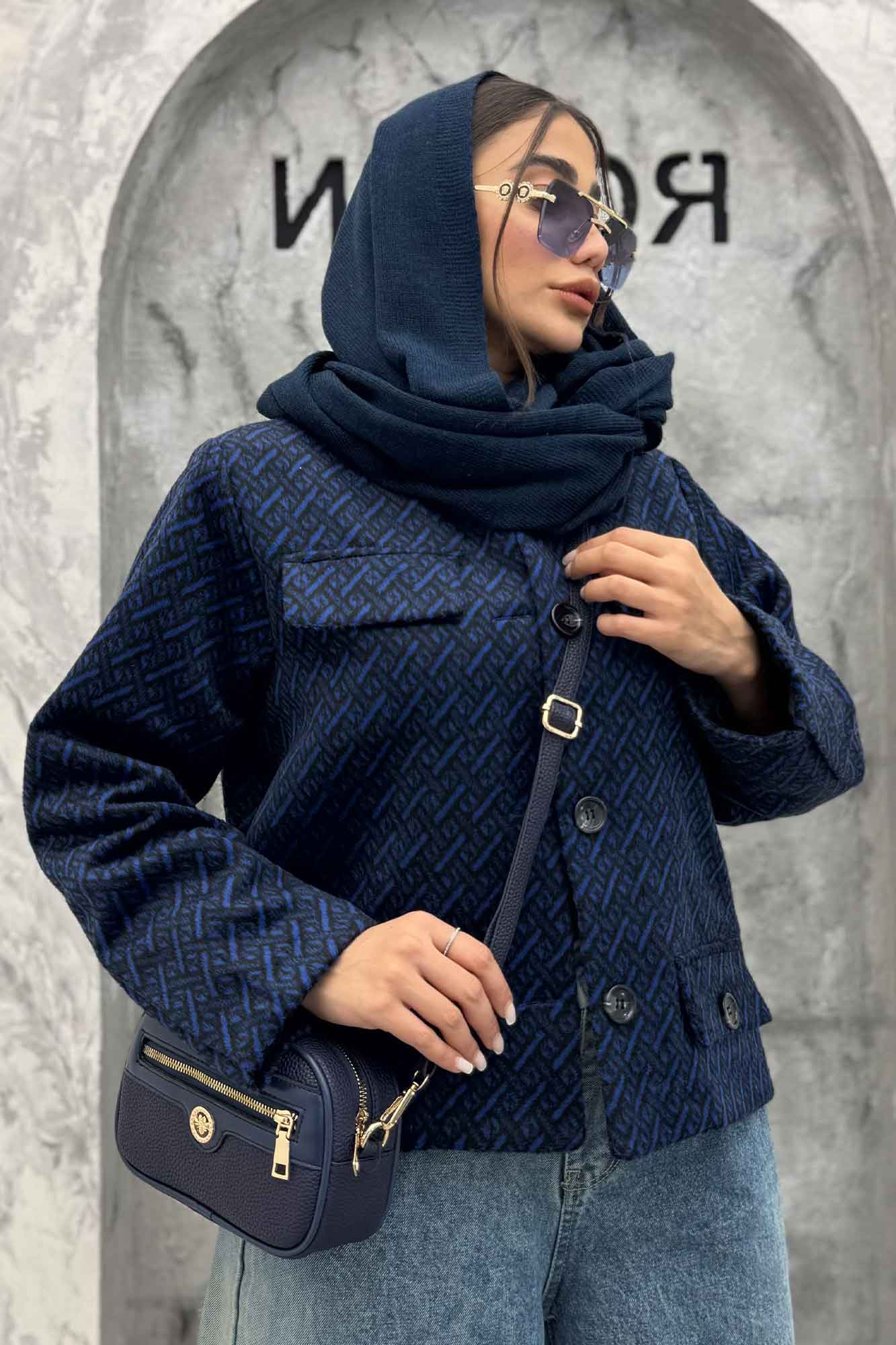 کت چهار جیب نما توییت پشمی آستردار