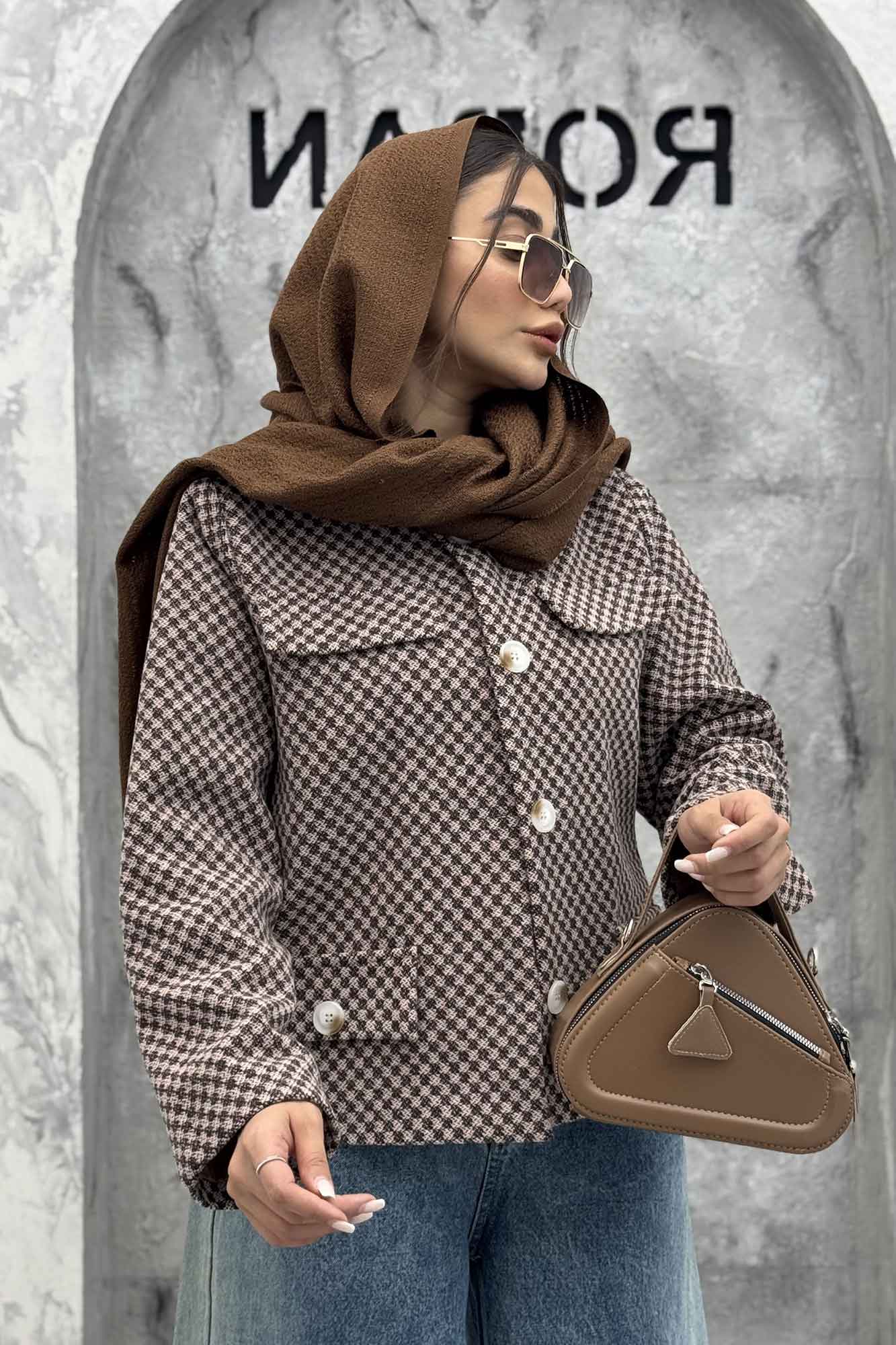 کت چهار جیب نما توییت پشمی آستردار