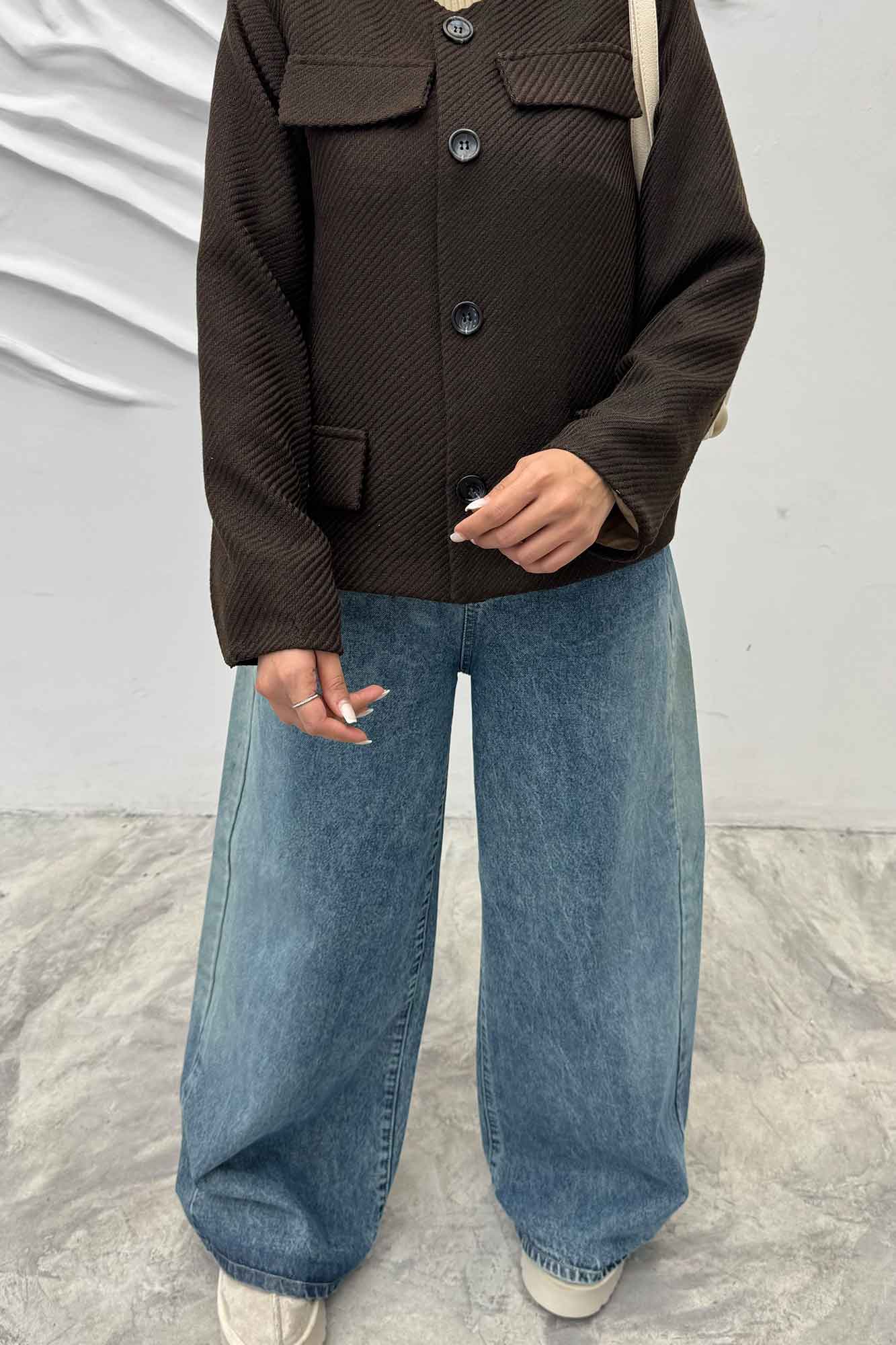 کت چهار جیب نما توییت پشمی آستردار