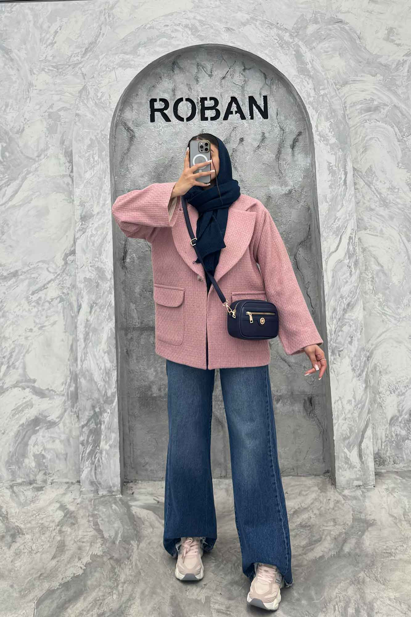 کت آستردار توییت پشمی تک دکمه توییتی