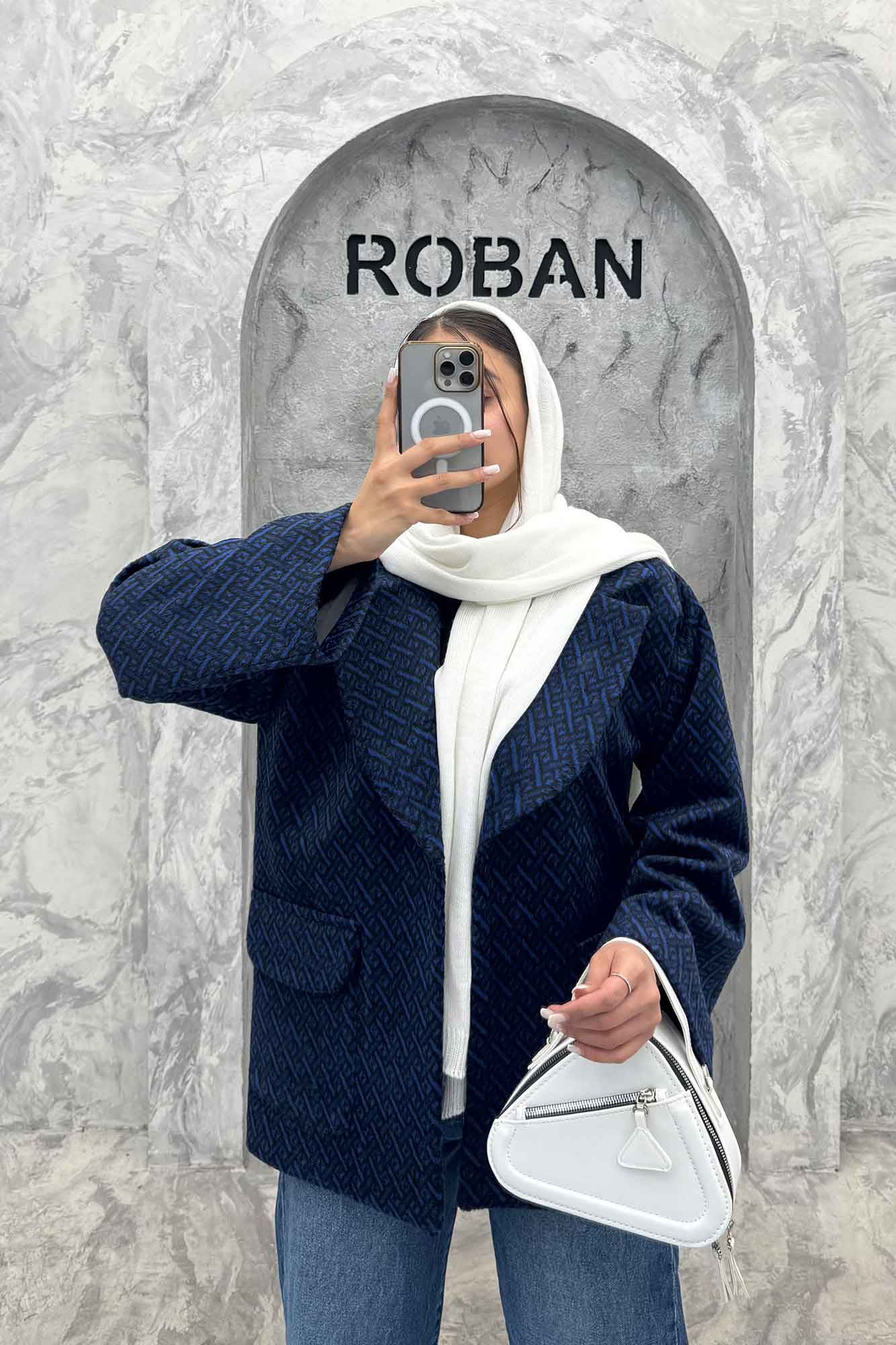 کت آستردار توییت پشمی تک دکمه توییتی