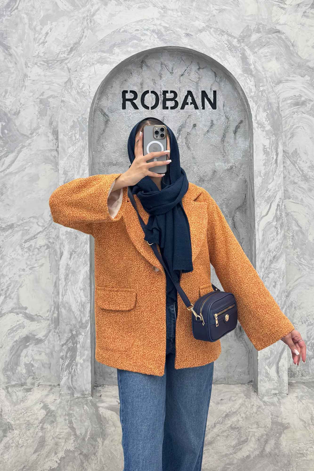 کت آستردار توییت پشمی تک دکمه توییتی