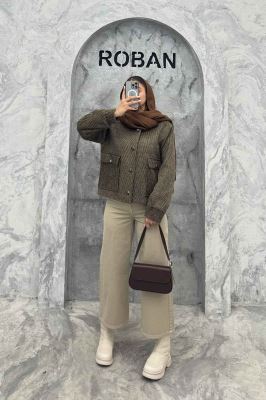 کت آستردار توییت پشمی دو جیب ژان