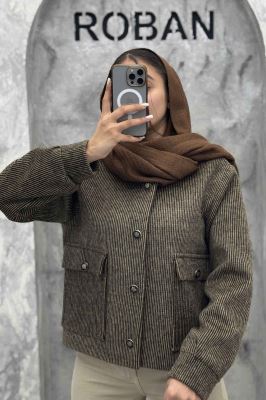 کت آستردار توییت پشمی دو جیب ژان